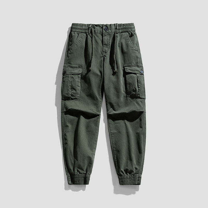 Herren Urbane Utility-Cargo-Jogger mit elastischem Komfortbund, Tunnelzug und Klapp‑Mehrfachtaschen Echo Archiv