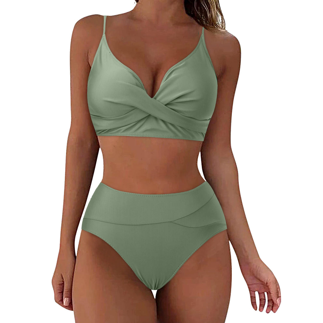 Damen Hochtailliertes Bikini-Set mit raffiniertem Twist-Oberteil Echo Archiv