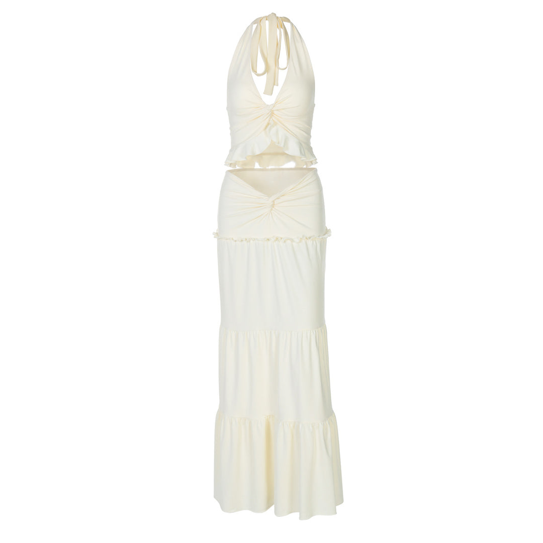 Damen Maxi-Kleid mit offener Rückenpartie und innovativem Wickeldesign Echo Archiv