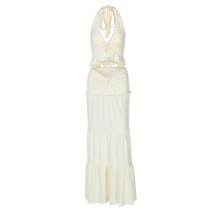 Damen Maxi-Kleid mit offener Rückenpartie und innovativem Wickeldesign Echo Archiv