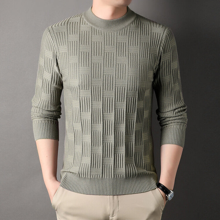 Herren Feinstrickpullover mit modernem Strukturdesign Echoarchiv