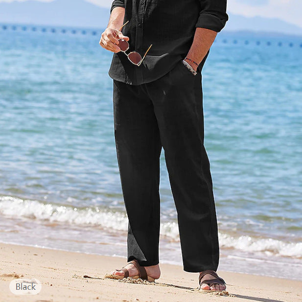 Herren lässige Strand-Hose mit elastischem Bund Echoarchiv