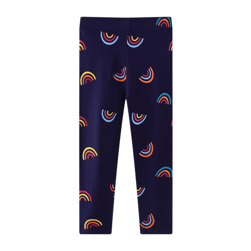 Mädchen Leggings mit buntem Regenbogenmotiv Echo Archiv