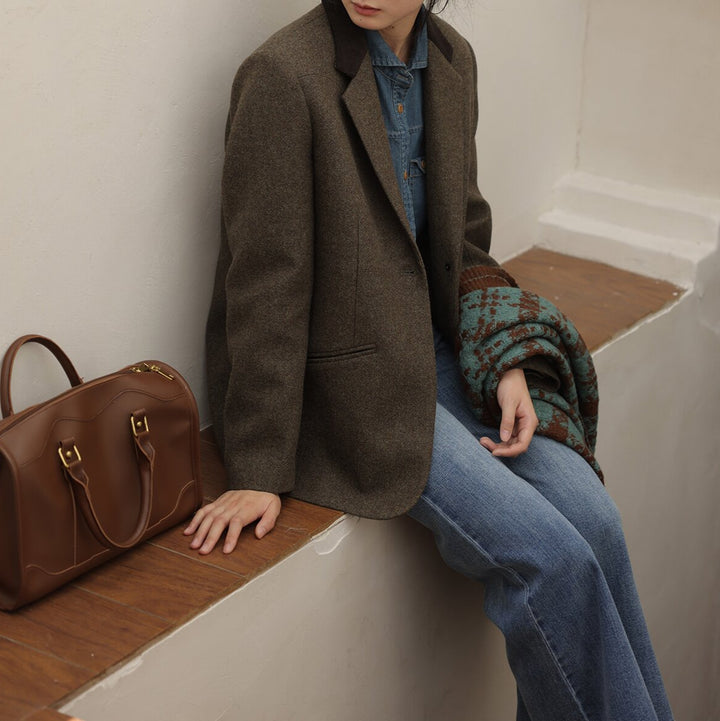 Damen Elegante und lässige Blazerjacke Echoarchiv