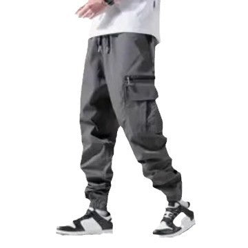 Herren Twill-Cargo-Jogginghose mit Reißverschluss-Beintasche & Tunnelzugbund Echo Archiv