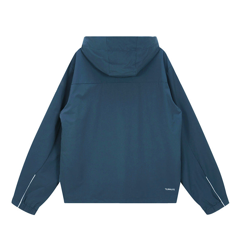 Herren Leichte Outdoor-Jacke mit verstellbarer Kapuze und wasserdichtem Material Echoarchiv