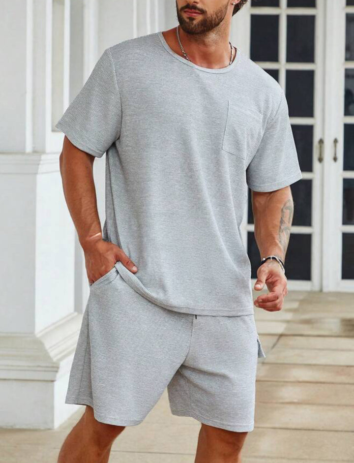 Herren lässiges Sport-Set mit praktischen Taschen und atmungsaktivem Gewebe Echoarchiv