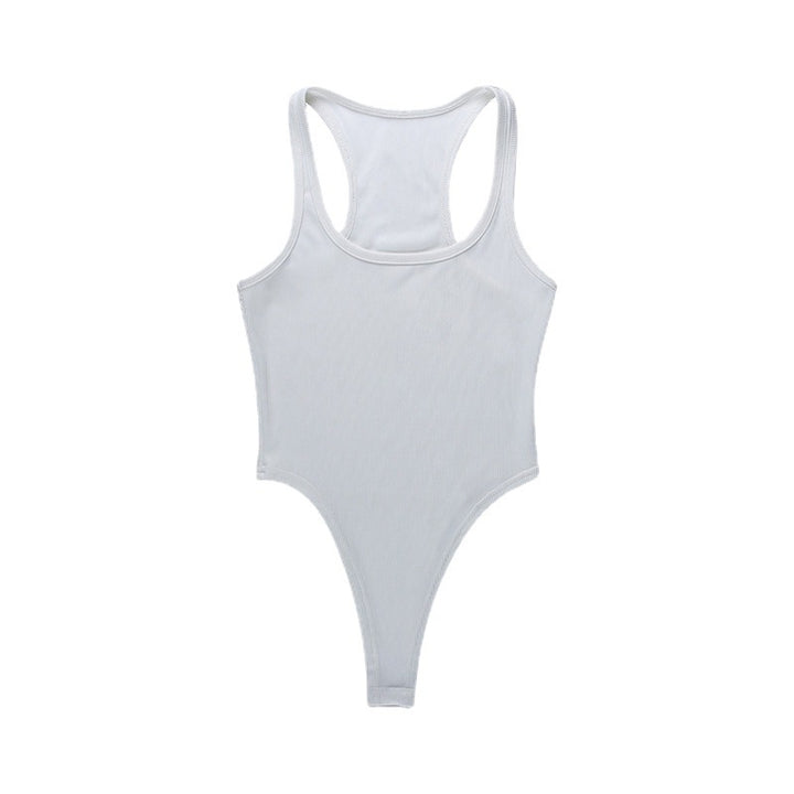 Damen hochgeschnittenes Body aus Rippenjersey mit breiten Trägern Echo Archiv
