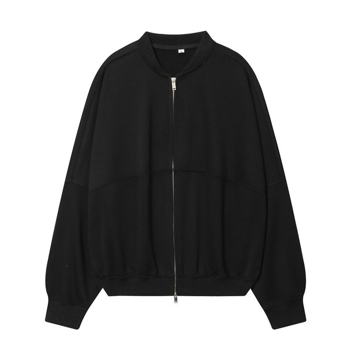 Damen Oversize-Sweatjacke mit Zwei-Wege-Reißverschluss und geripptem Bund Echo Archiv