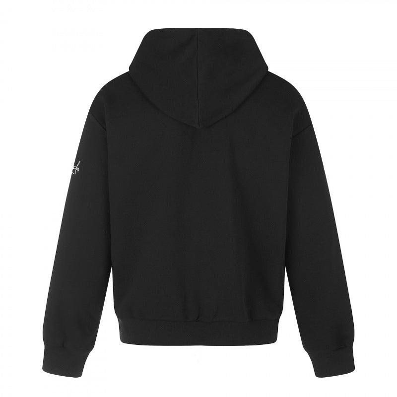 Unisex Reißverschluss-Kapuzenjacke im Military-Look mit Kordelstickerei und Kreuz-Zipper Echo Archiv