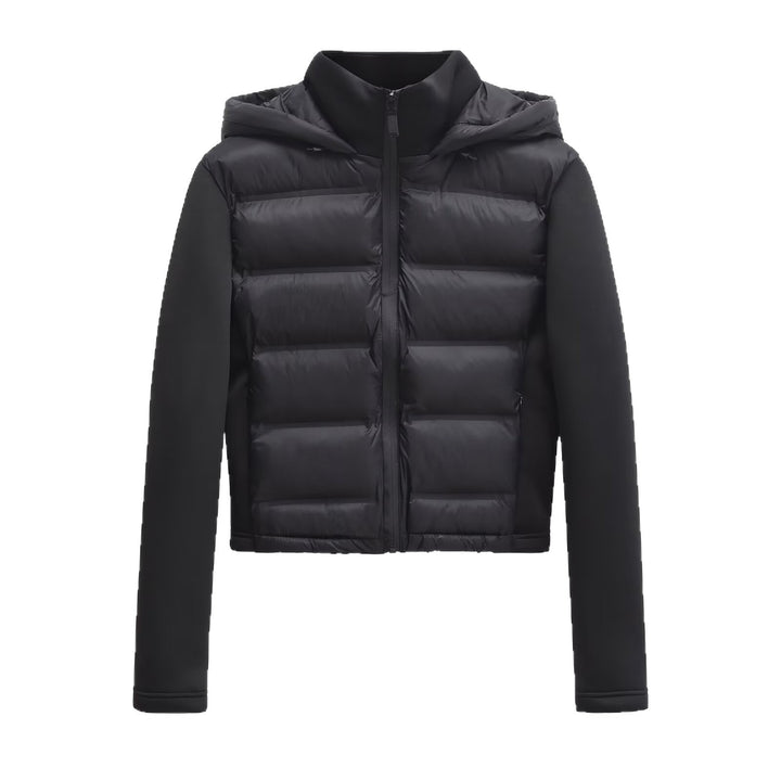 Damen Gekürzte gesteppte Hybrid‑Wattierte Jacke mit Kapuze Echo Archiv