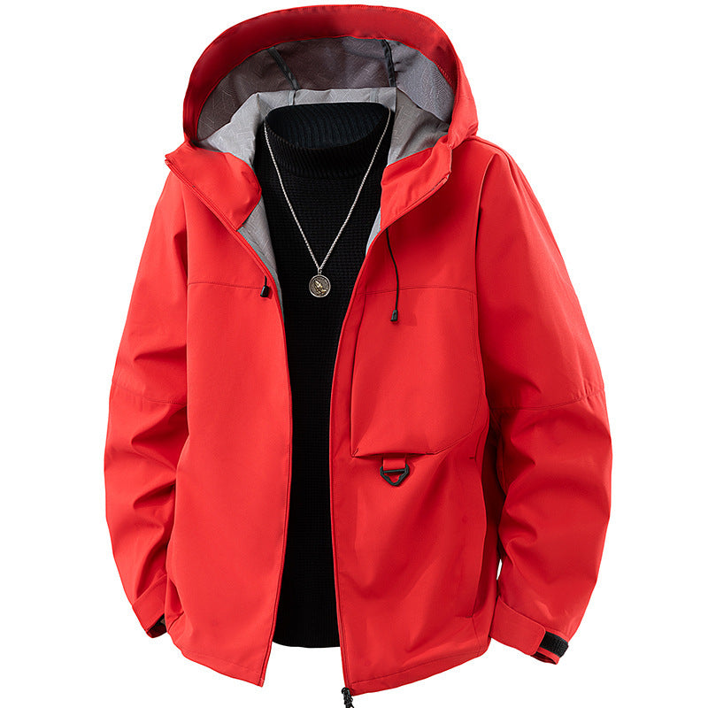 Herren technische Kapuzen-Softshelljacke mit verstellbarer Kapuze und Utility-Taschen Echo Archiv