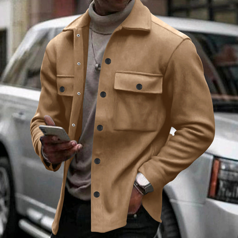 Herren modische Hemdjacke mit praktischen Taschen Echoarchiv