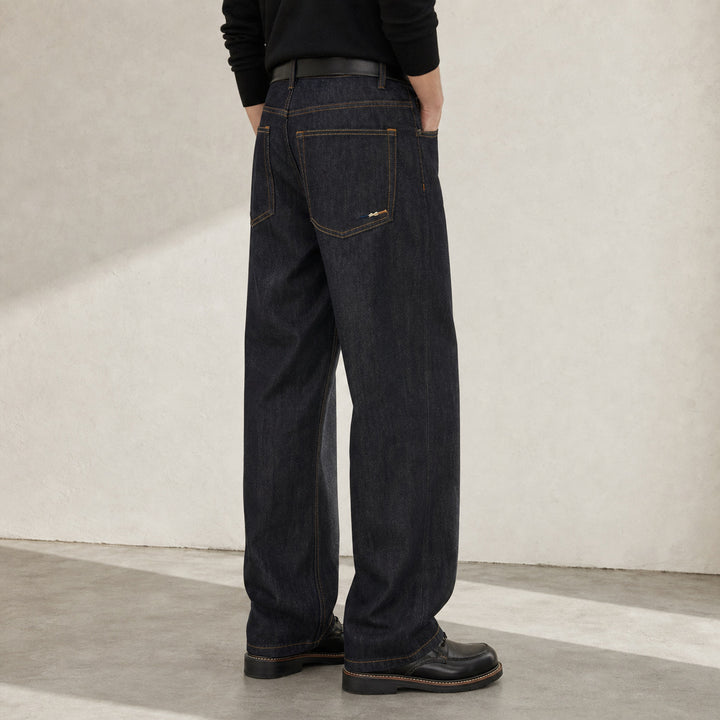 Damen hochtaillierte gerade Jeans aus Premium-Denim Echo Archiv
