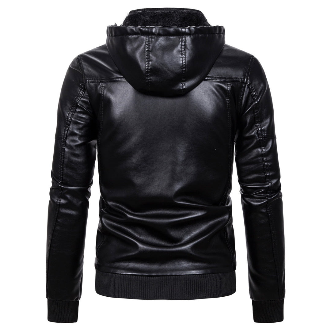 Herren Vintage-inspirierte Kunstleder-Bomberjacke mit Teddyfutter, Stehkragen und Brusttaschen Echo Archiv