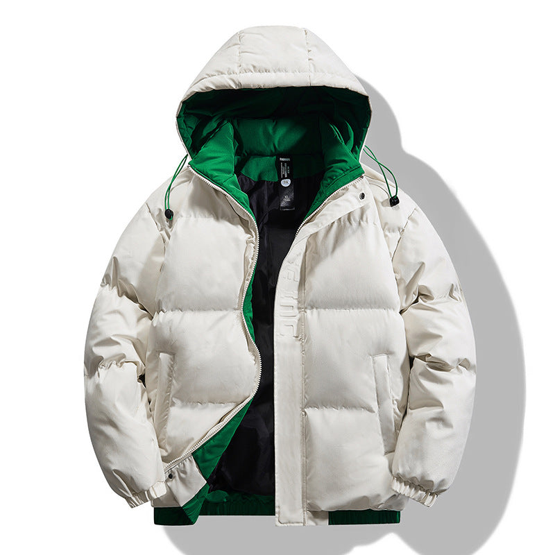 Herren modische gesteppte Winterjacke mit abnehmbarer Kapuze und isolierender Fütterung Echoarchiv