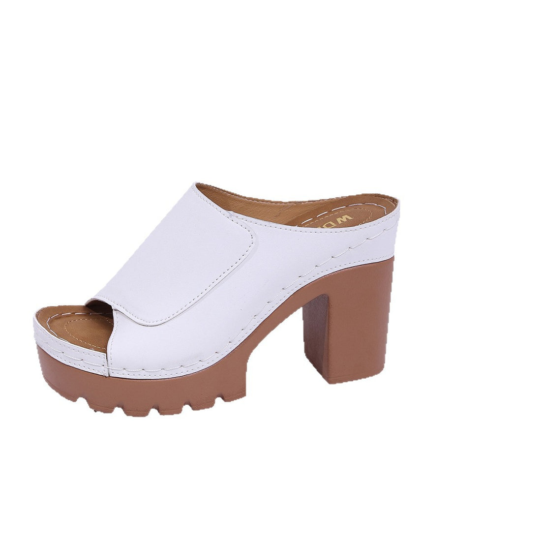 Damen Plateau-Mule mit grober Profilsohle, offener Zehenpartie und blockigem Absatz – Sorelia