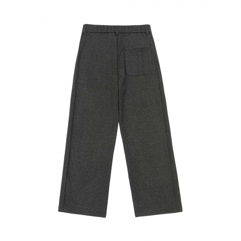 Damen Weite Wollmix-Hose mit Bügelfalte, Hoher Bund und geradem Bein Echo Archiv