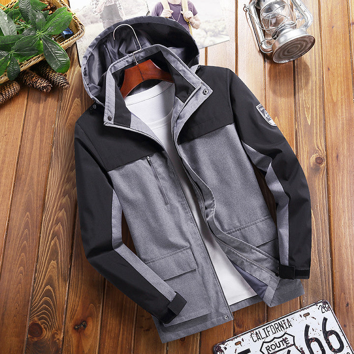 Herren Trendige Outdoor-Jacke mit abnehmbarer Kapuze Echo Archiv