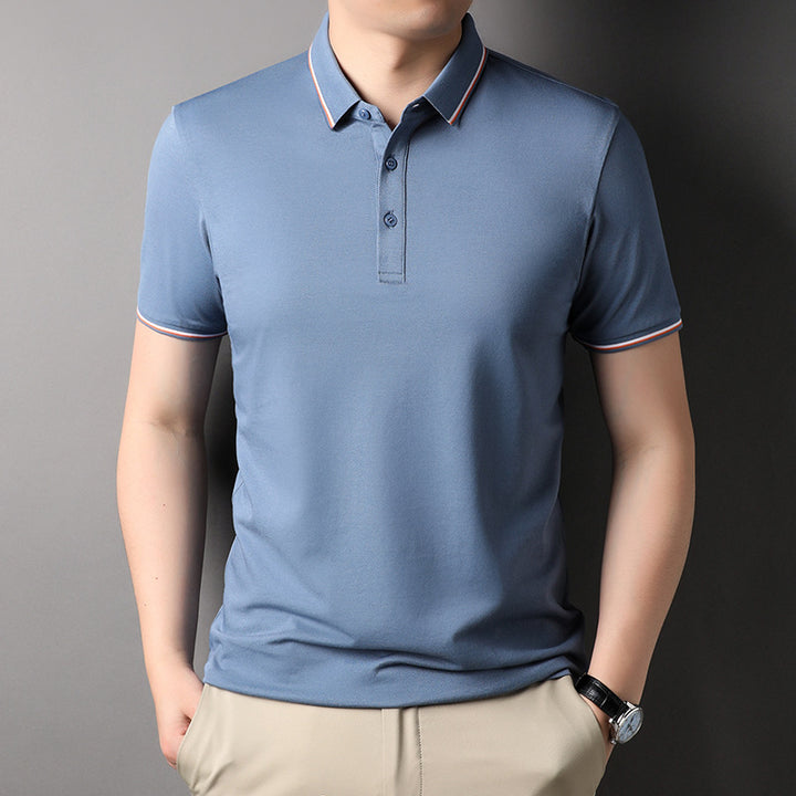 Herren Poloshirt mit atmungsaktivem Piqué-Gewebe und modernen Kontrastakzenten Echoarchiv