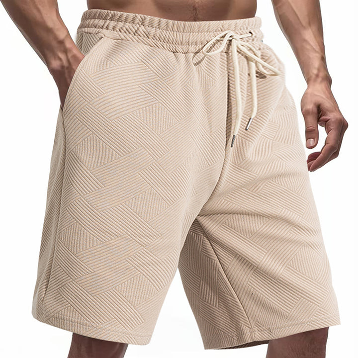 Herren sportive Shorts mit strukturiertem Design und elastischem Bund Echoarchiv