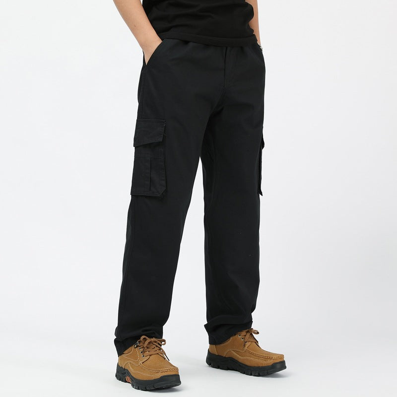 Herren Utility-Cargohose mit weitem Schnitt, mehrfachen Klappentaschen & geradem Bein Echo Archiv