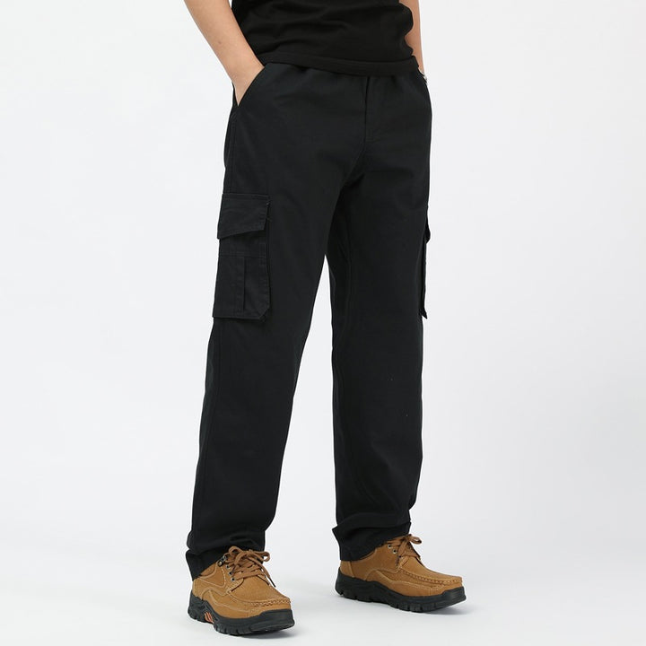 Herren Utility-Cargohose mit weitem Schnitt, mehrfachen Klappentaschen & geradem Bein Echo Archiv
