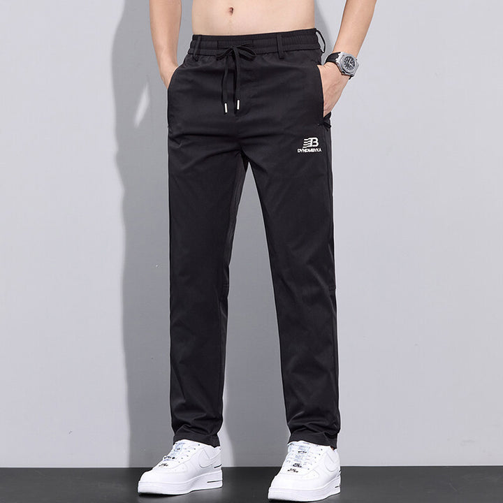 Herren Sportliche Freizeithose mit verstellbarem Kordelzug und seitlichen Reißverschlusstaschen Echoarchiv