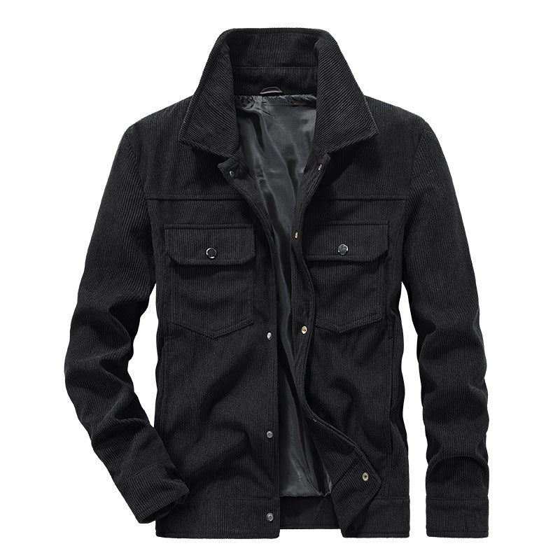 Herren Lässige Cordjacke mit praktischen Brusttaschen Echo Archiv