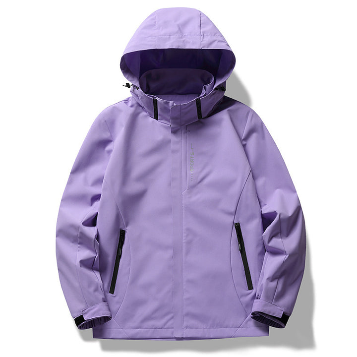 Herren wind- und wasserabweisende Softshell-Kapuzenjacke mit verdeckter Reißverschlussblende Echo Archiv