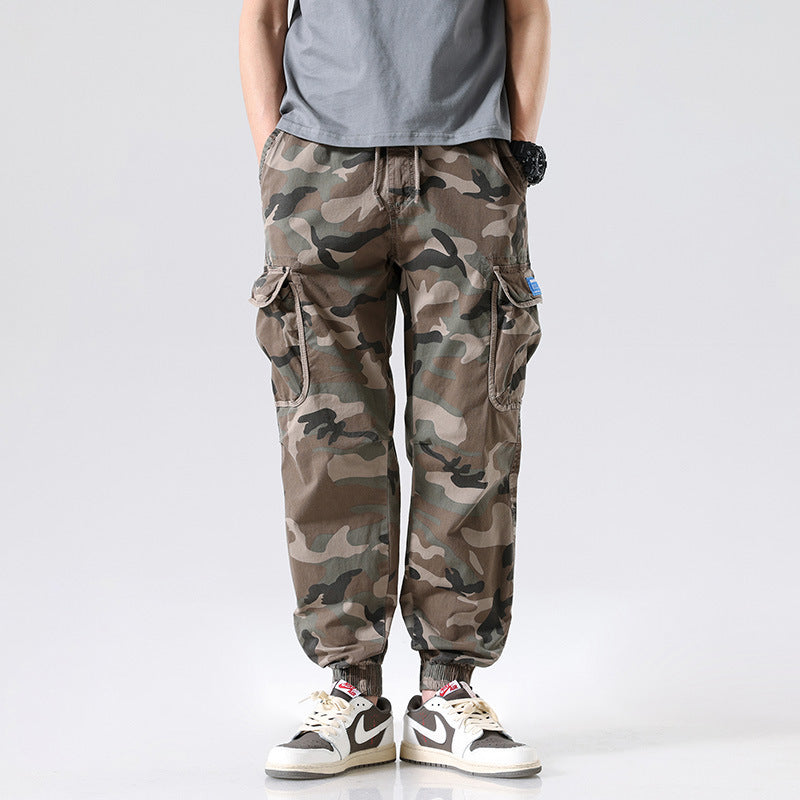Herren Cargo-Jogginghose im Camouflage-Utility-Design mit großen Klappentaschen Echo Archiv