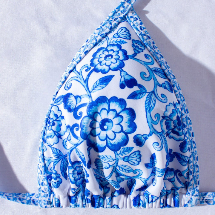 Damen Triangle-Bikini mit boho-inspiriertem floralen Muster Echo Archiv