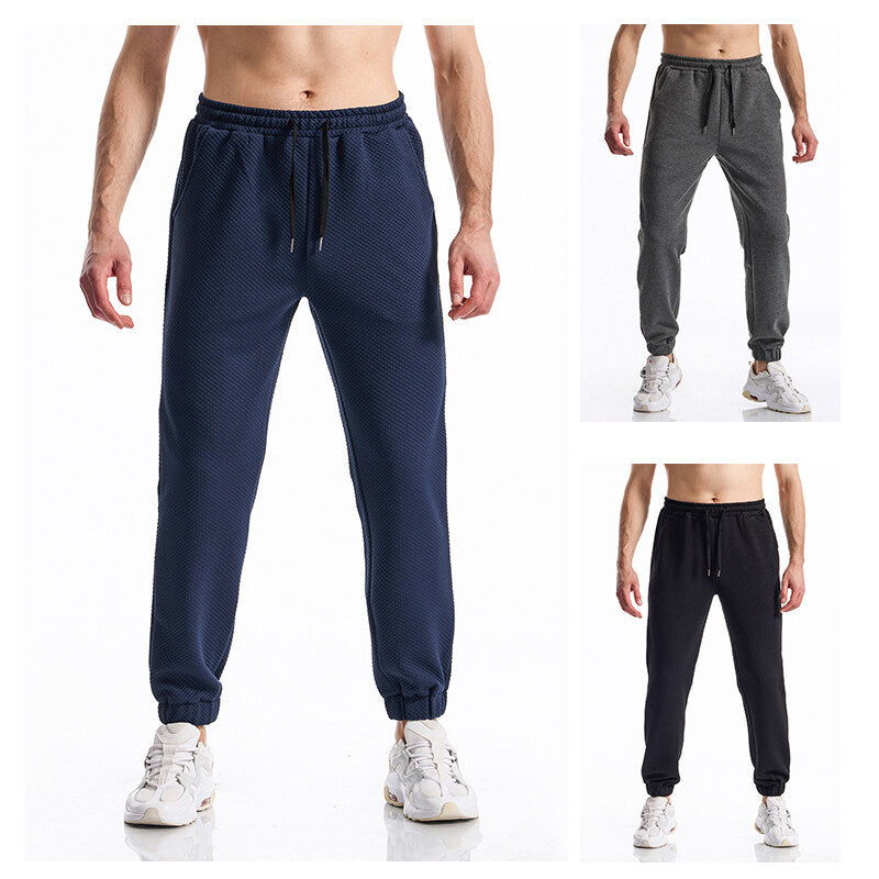 Herren Texturierte Jogginghose mit elastischem Bund, Tunnelzug und gebündeltem Beinabschluss Echo Archiv