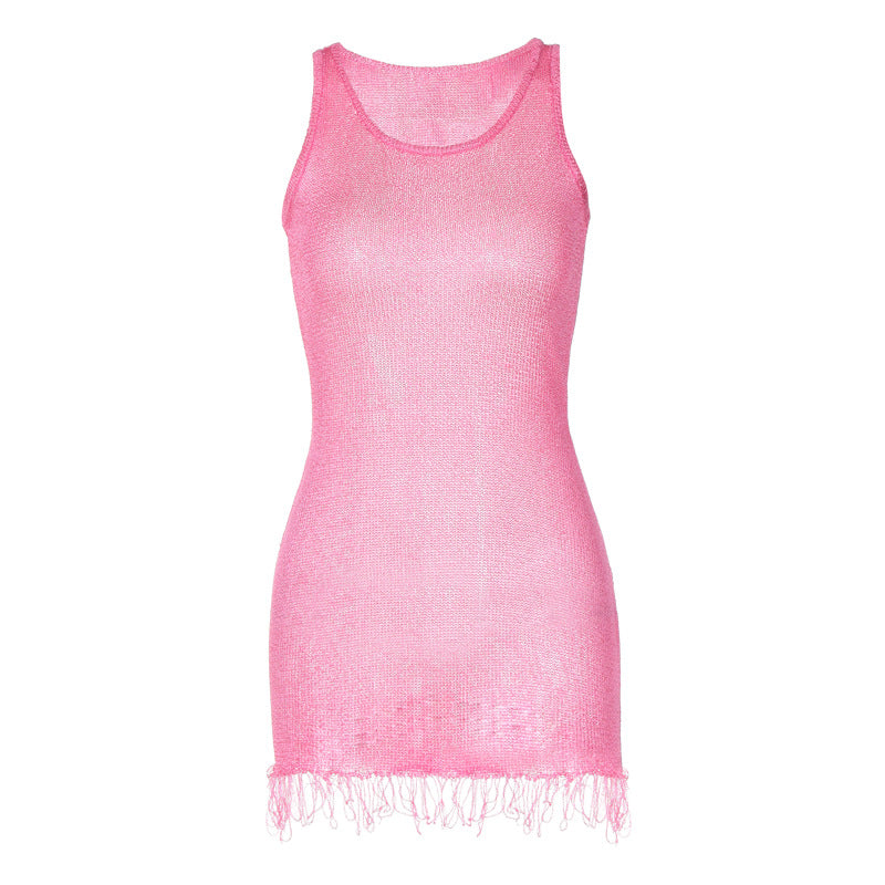 Damen Netzkleid mit zarten Fransen Echo Archiv