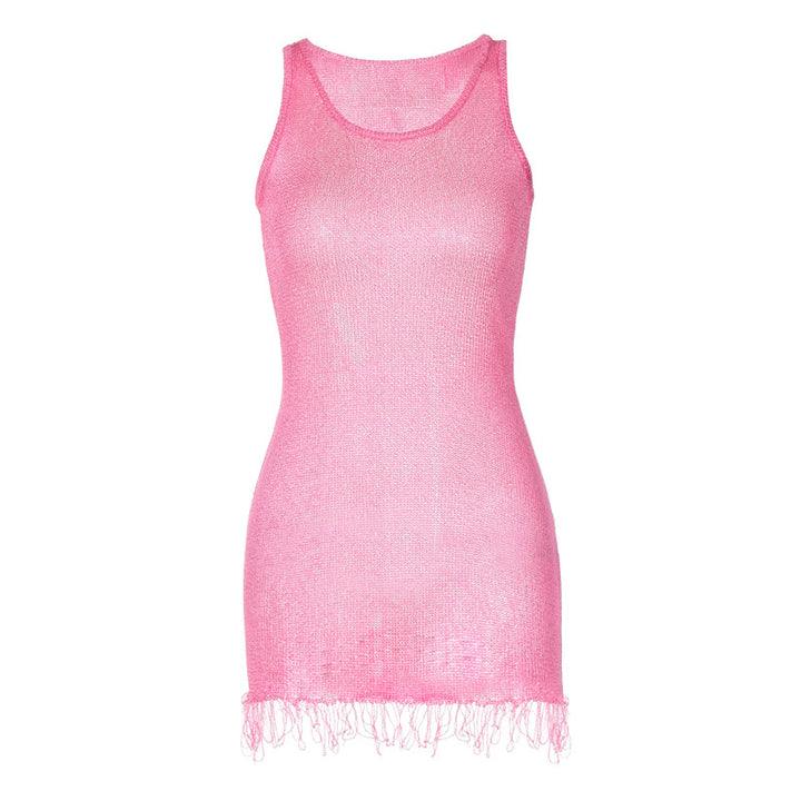 Damen Netzkleid mit zarten Fransen Echo Archiv