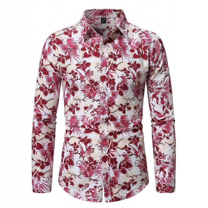 Herren Langarmhemd mit exquisitem Floral-Design Echoarchiv