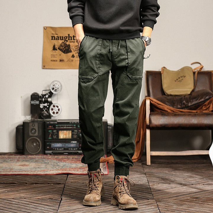 Herren Tapered-Cargojogger mit elastischem Komfortbund, Pattentaschen und Knöchelbündchen Echo Archiv