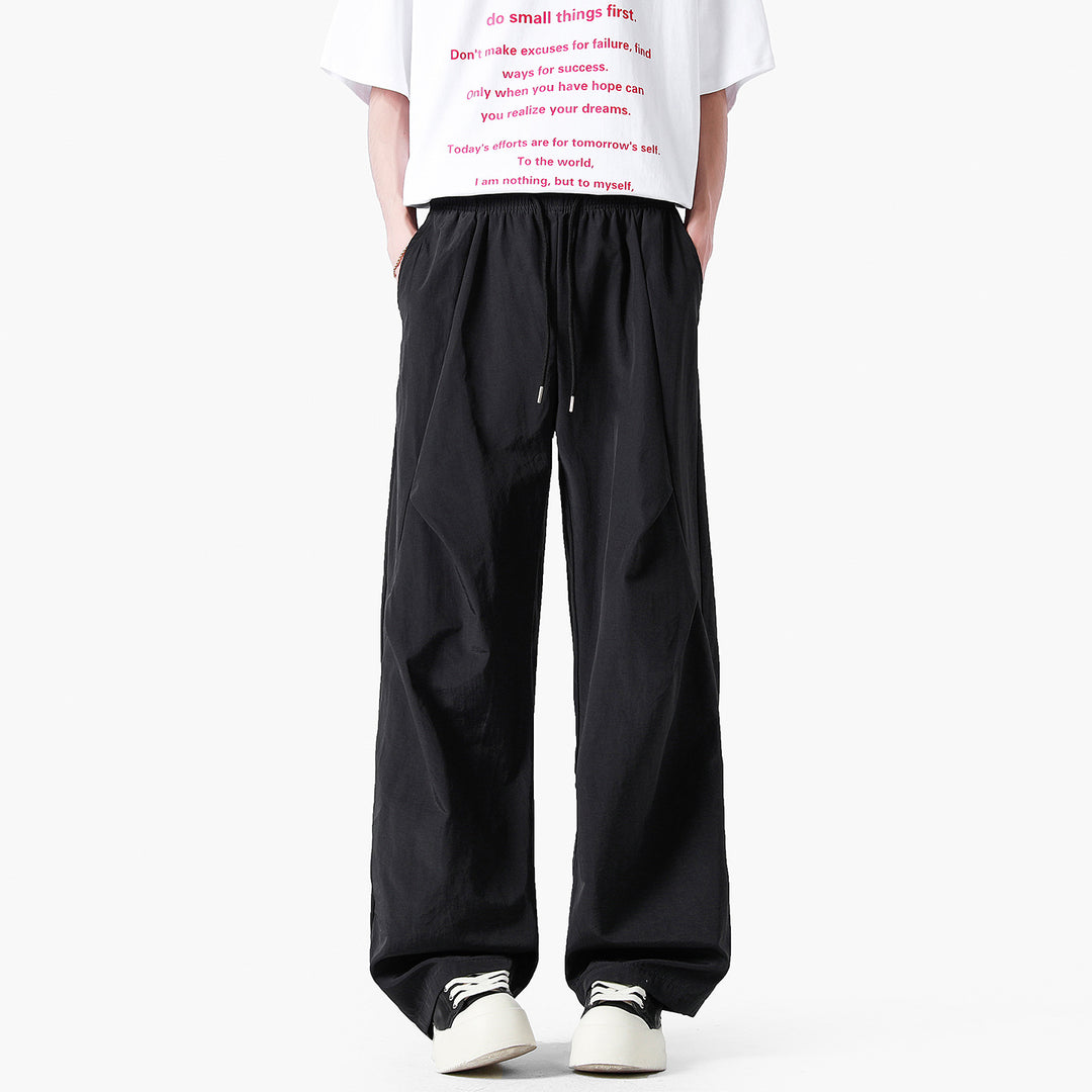 Unisex elegante Freizeithose mit hohem Bund und lockerer Passform Echoarchiv