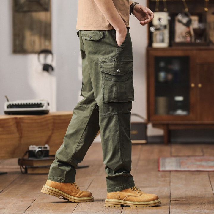 Herren Robuste Relaxed-Fit Cargohose mit verstärkten Knien und Mehrfach-Taschen Echo Archiv