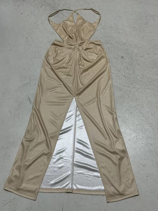 Damen glamouröses Abendkleid mit tiefem Rückenausschnitt und raffinierter Drapierung Echo Archiv