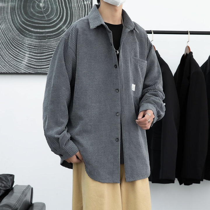Herren Kordhemdjacke mit praktischen Brusttaschen und lässigem Schnitt Echoarchiv