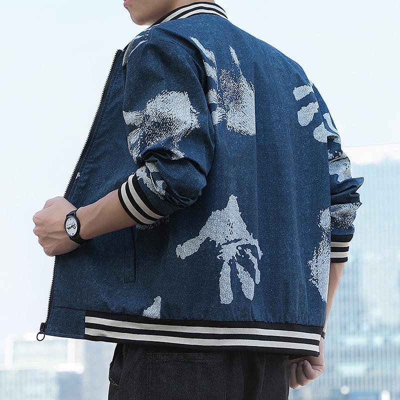 Herren Modische Bomberjacke Echo Archiv