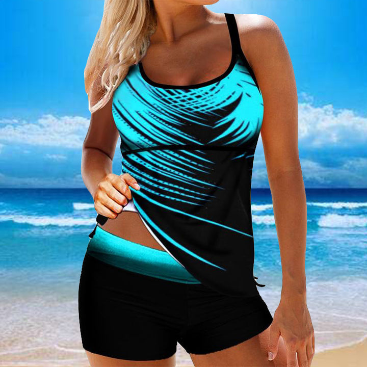 Damen Sportliche Badebluse mit Shorts Echo Archiv