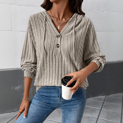 Damen Lässiger Strickpullover mit Knopfdetails Echo Archiv