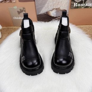 Damen Modische Stiefeletten mit Schnallen-Detail Echo Archiv