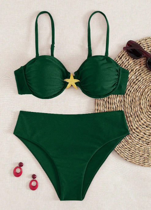 Damen Balconette-Bikini mit dekorativen Sternen Echo Archiv