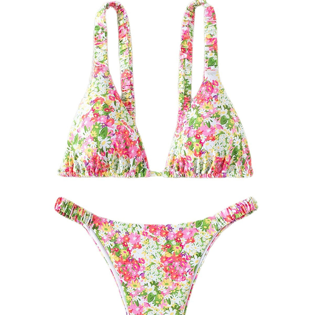 Damen Blütenmuster Triangel-Bikini Echo Archiv