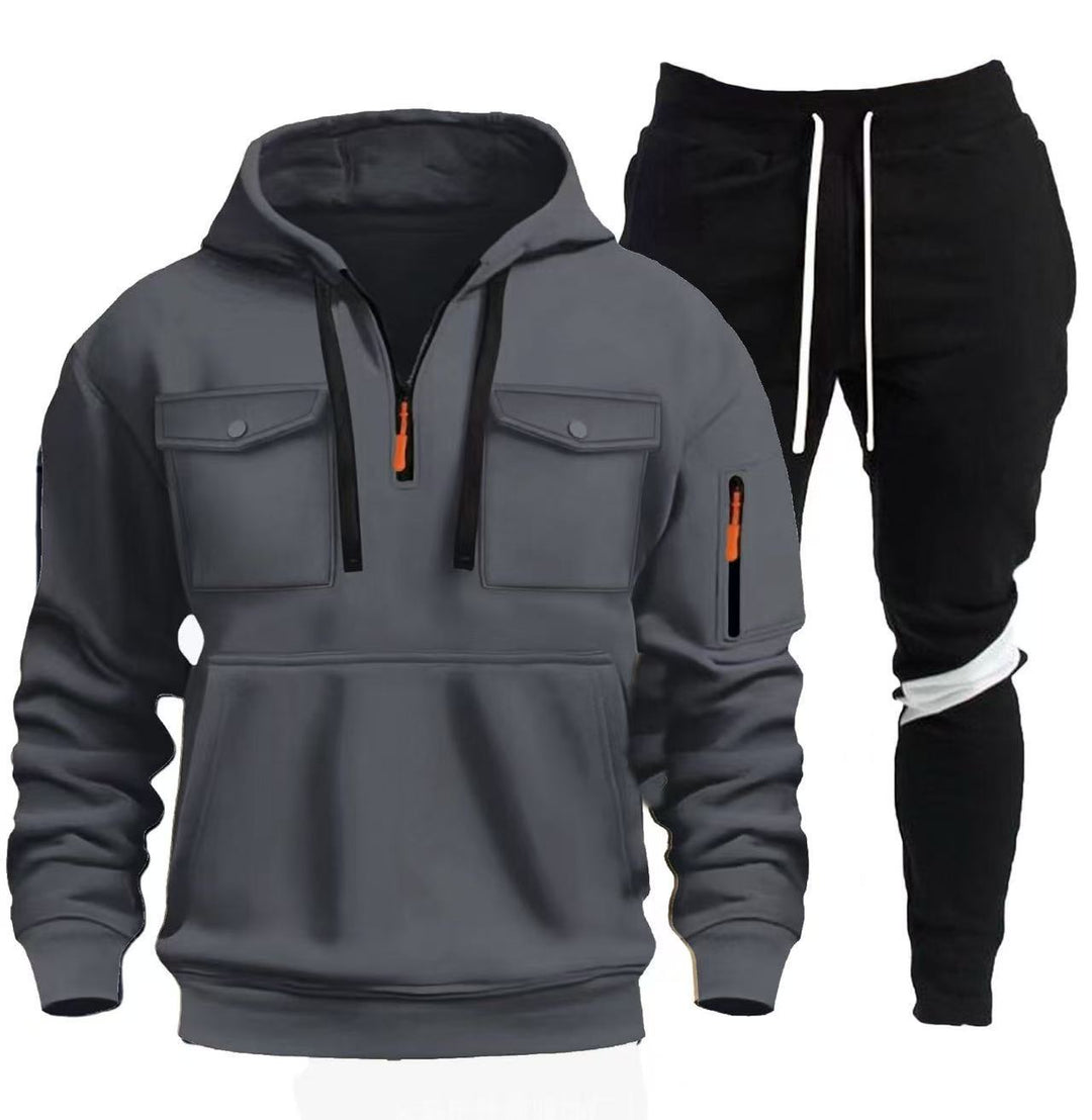 Herren praktische Kapuzenjacke mit Sporthose Echoarchiv
