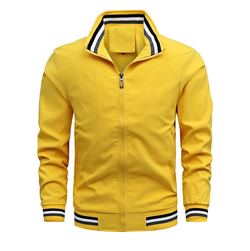 Herren leichte Freizeitjacke mit stylischem Stehkragen Echoarchiv