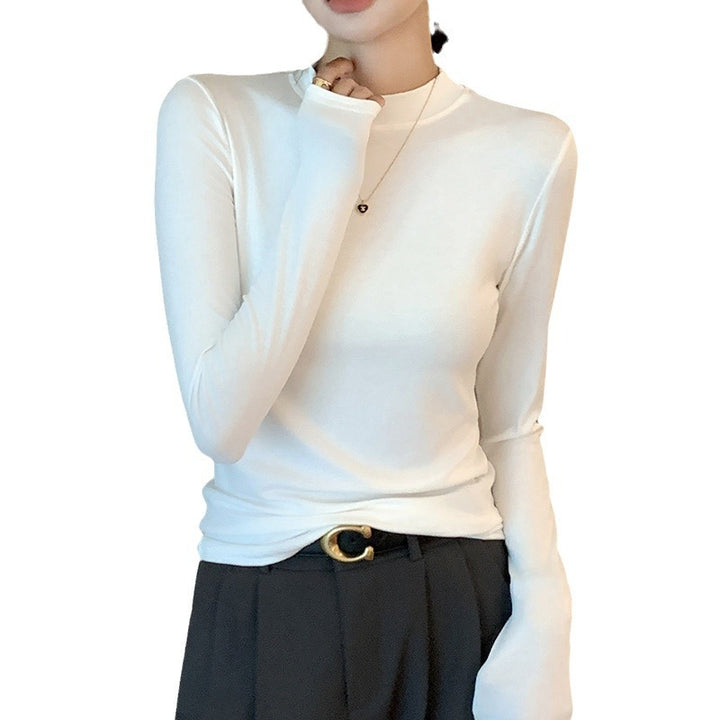 Damen Elegantes Langarmshirt mit hochgeschlossenem Ausschnitt Echo Archiv